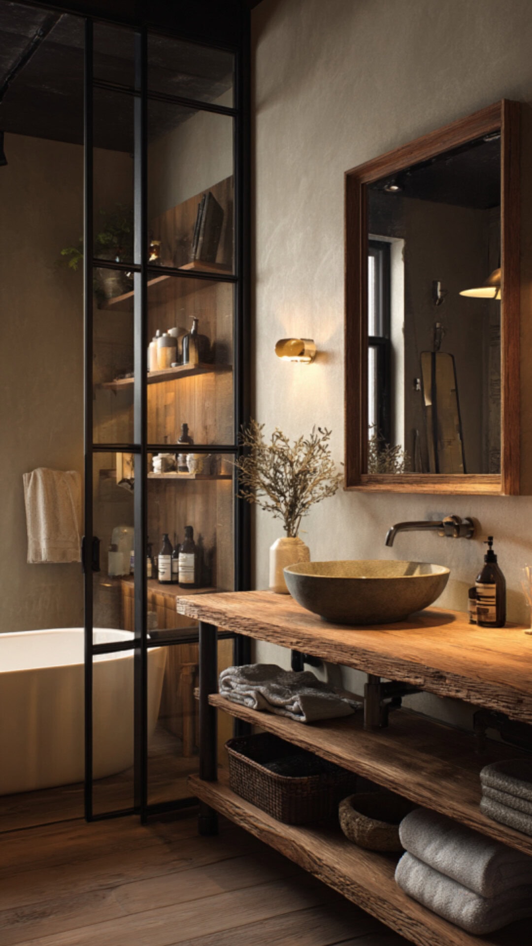 9. Bathroom Counter Wood