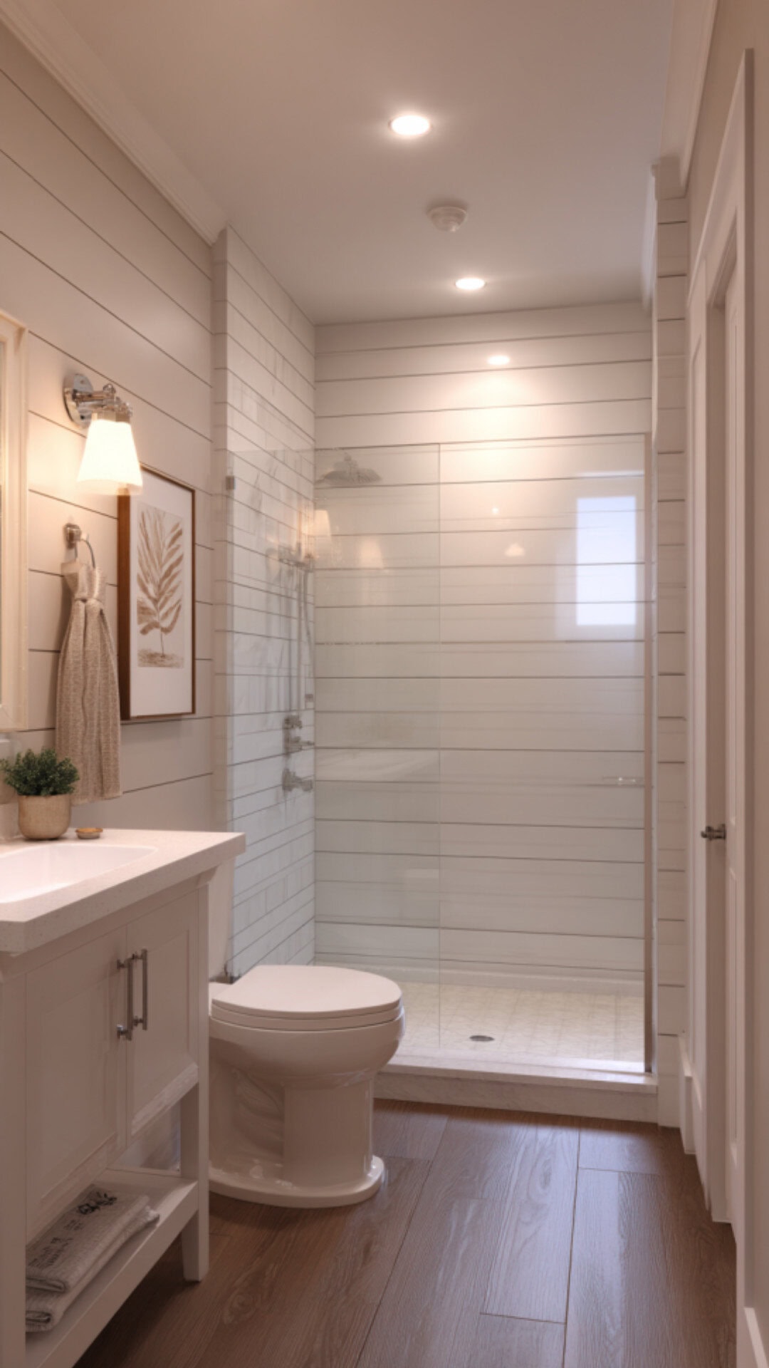 9. Modern Shiplap Bathroom