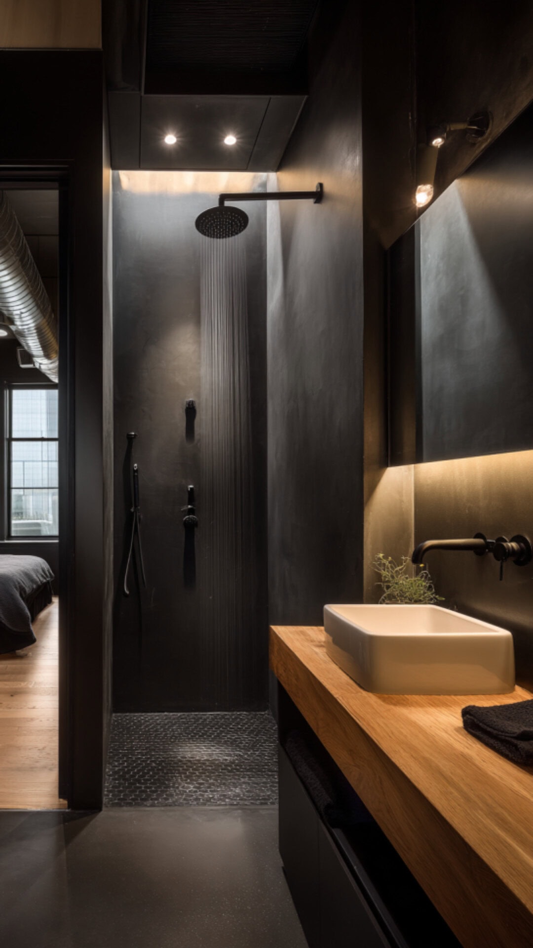 Black Ensuite Bathroom