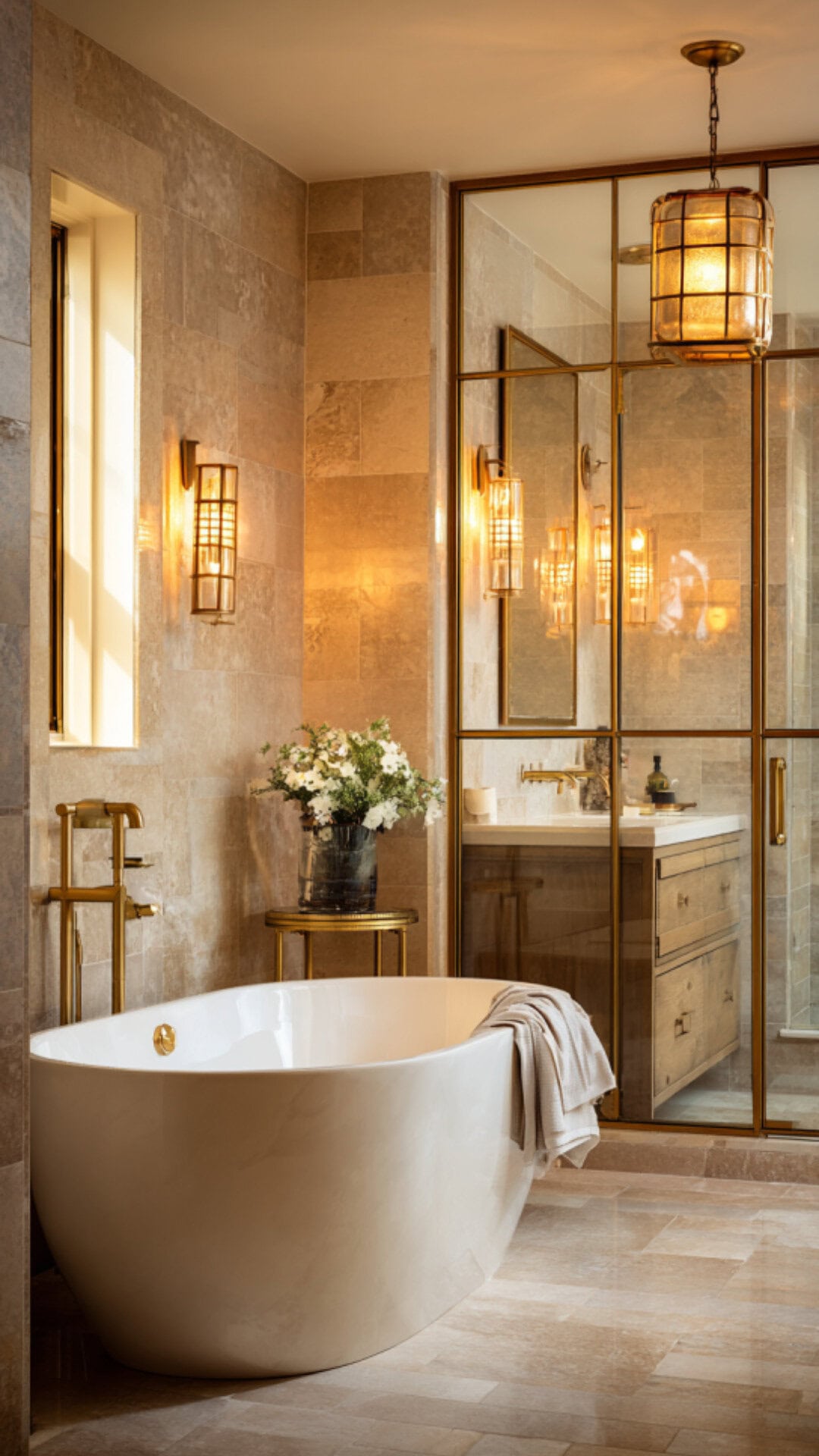 1. Gold Bathroom Sconces for Elegant Warmth