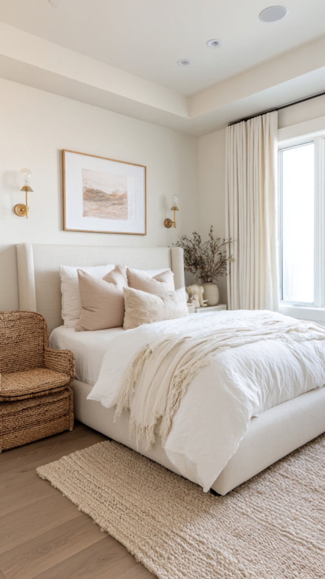 1. Neutral Teen Girl Bedroom with Subtle Elegance