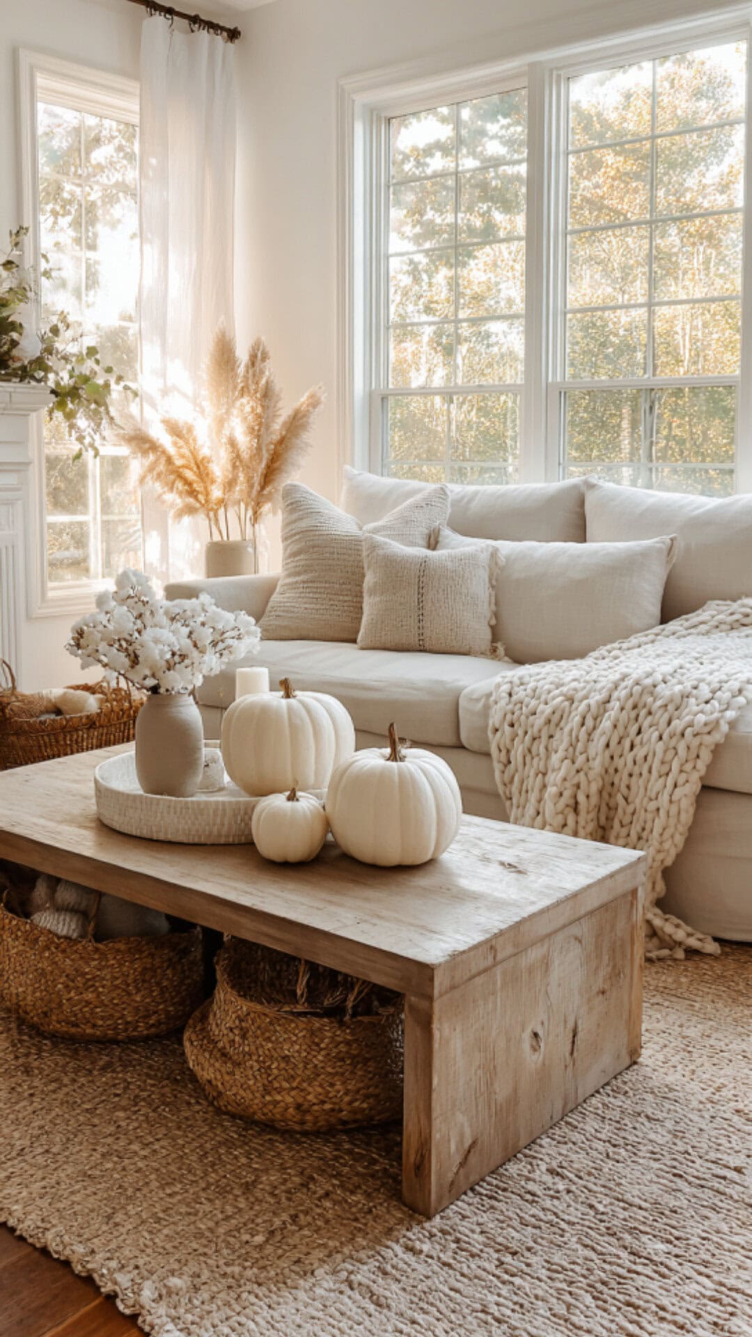 1. Neutral Fall Decor for a Soft Seasonal Touch