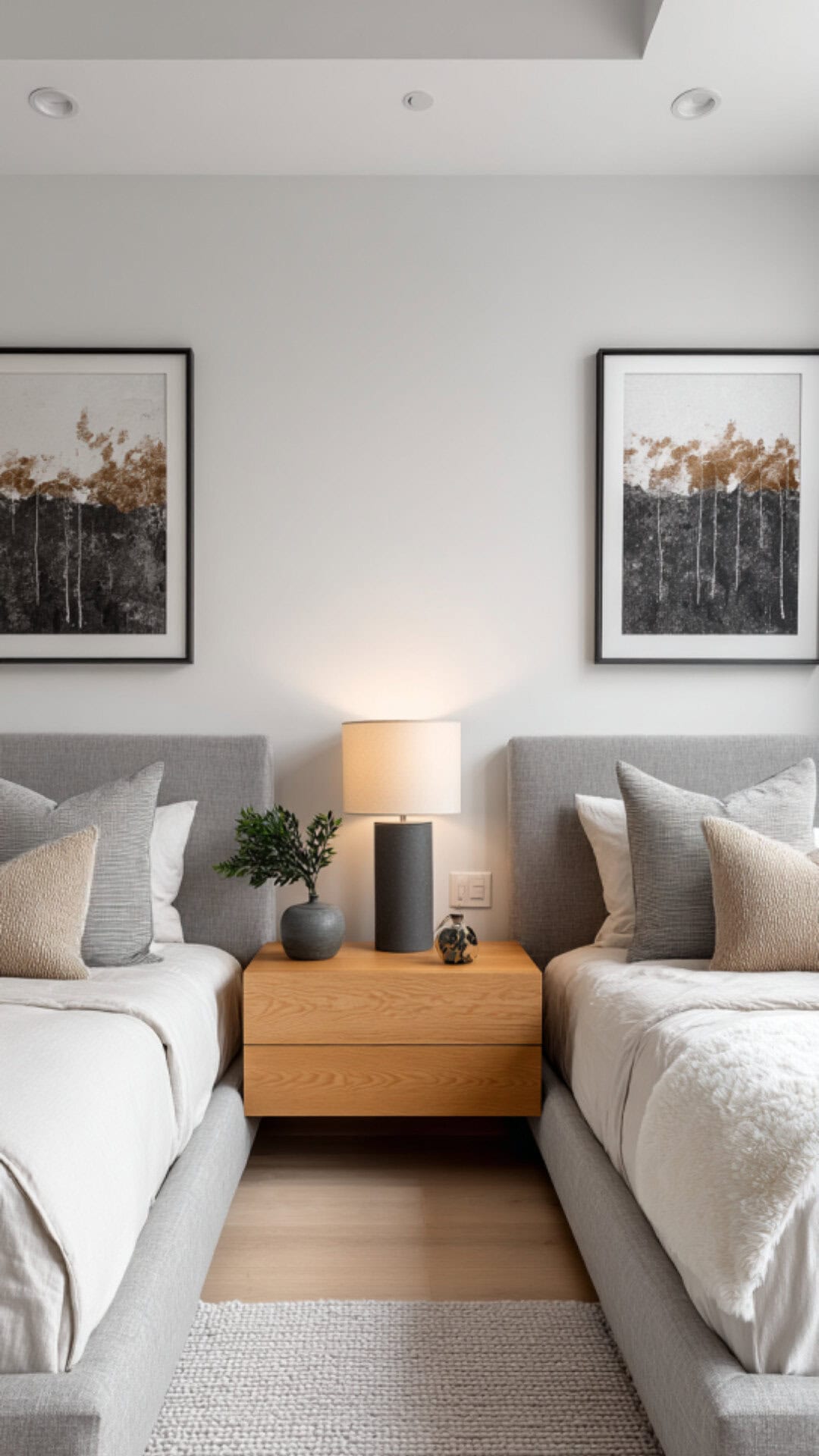 1. Modern Twin Bedroom with Sleek Lines