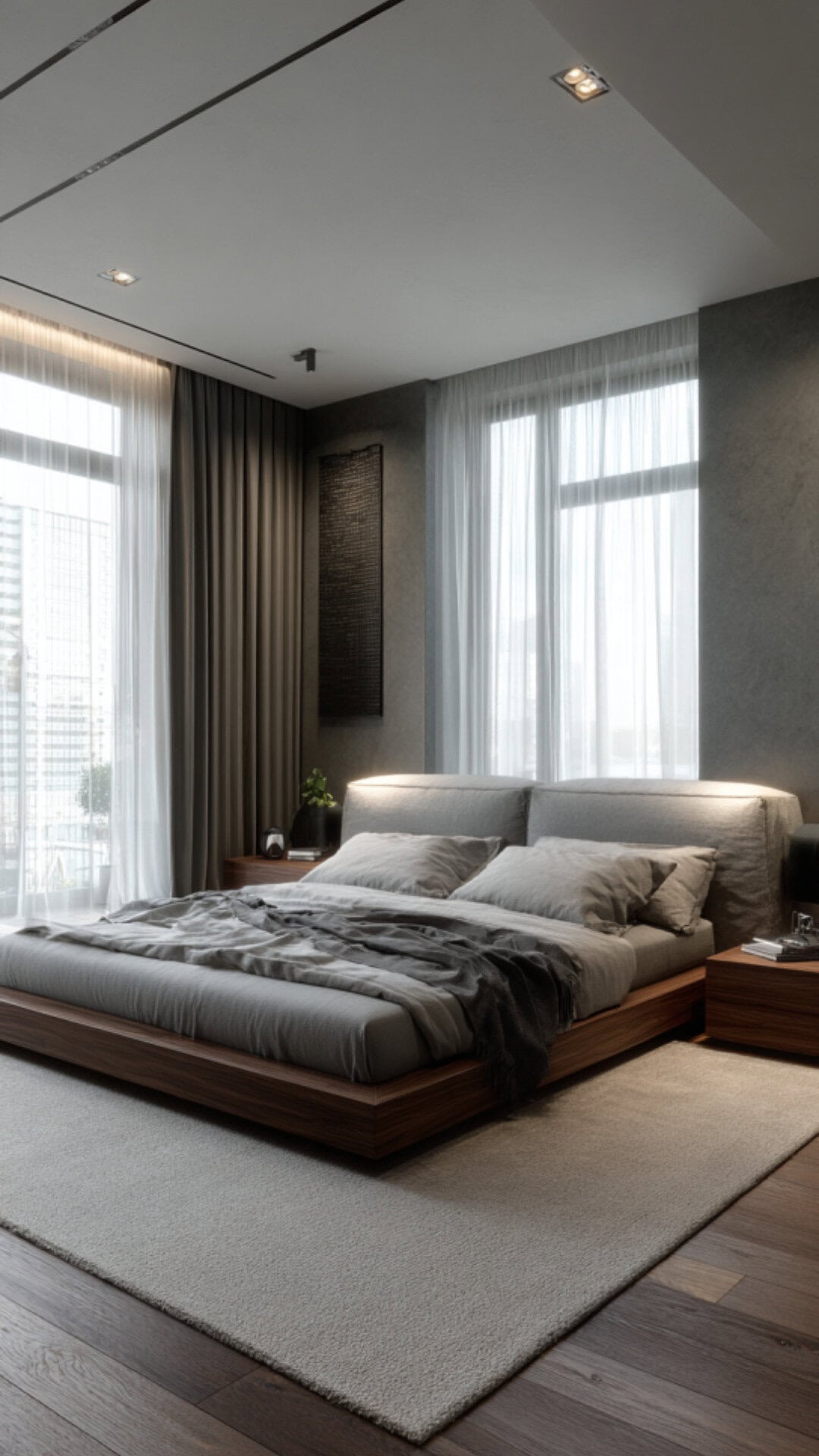 1. Modern Bedroom Design with Sleek Elegance