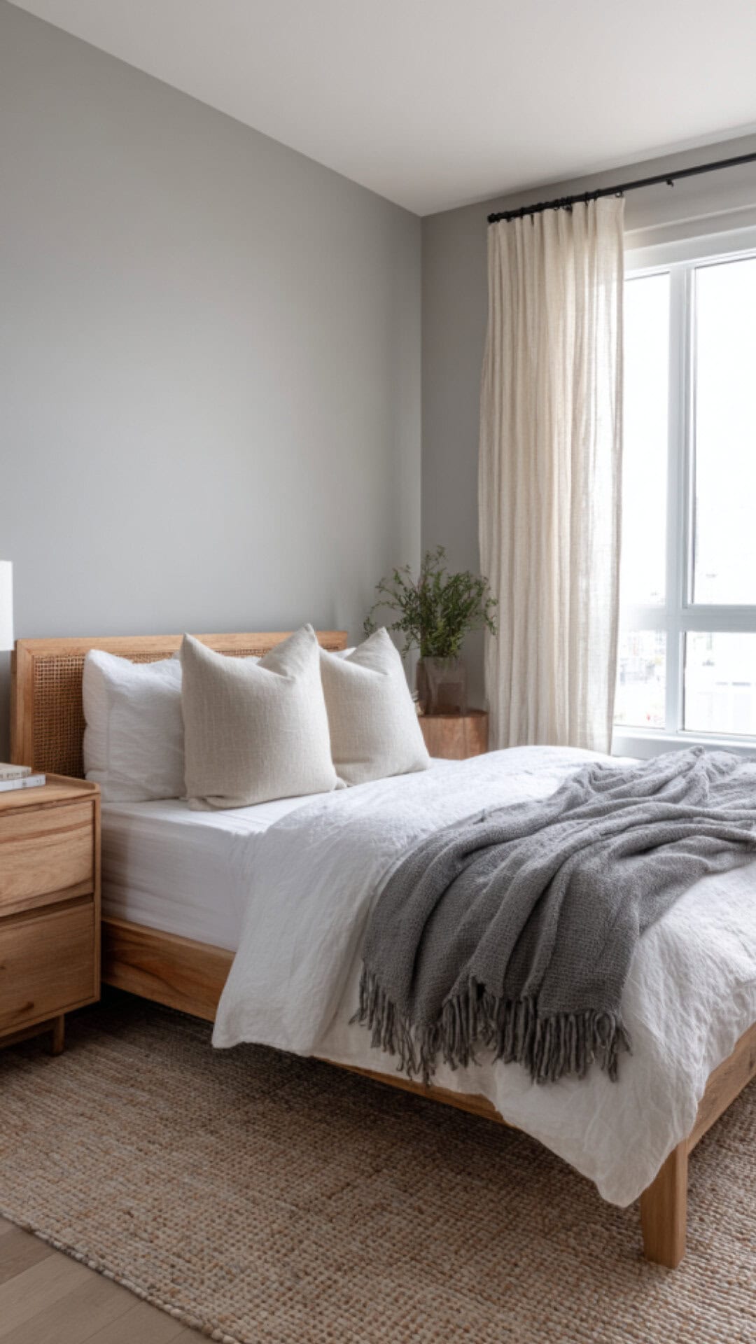 1. Grey Bedroom Color Combination with Neutral Elegance