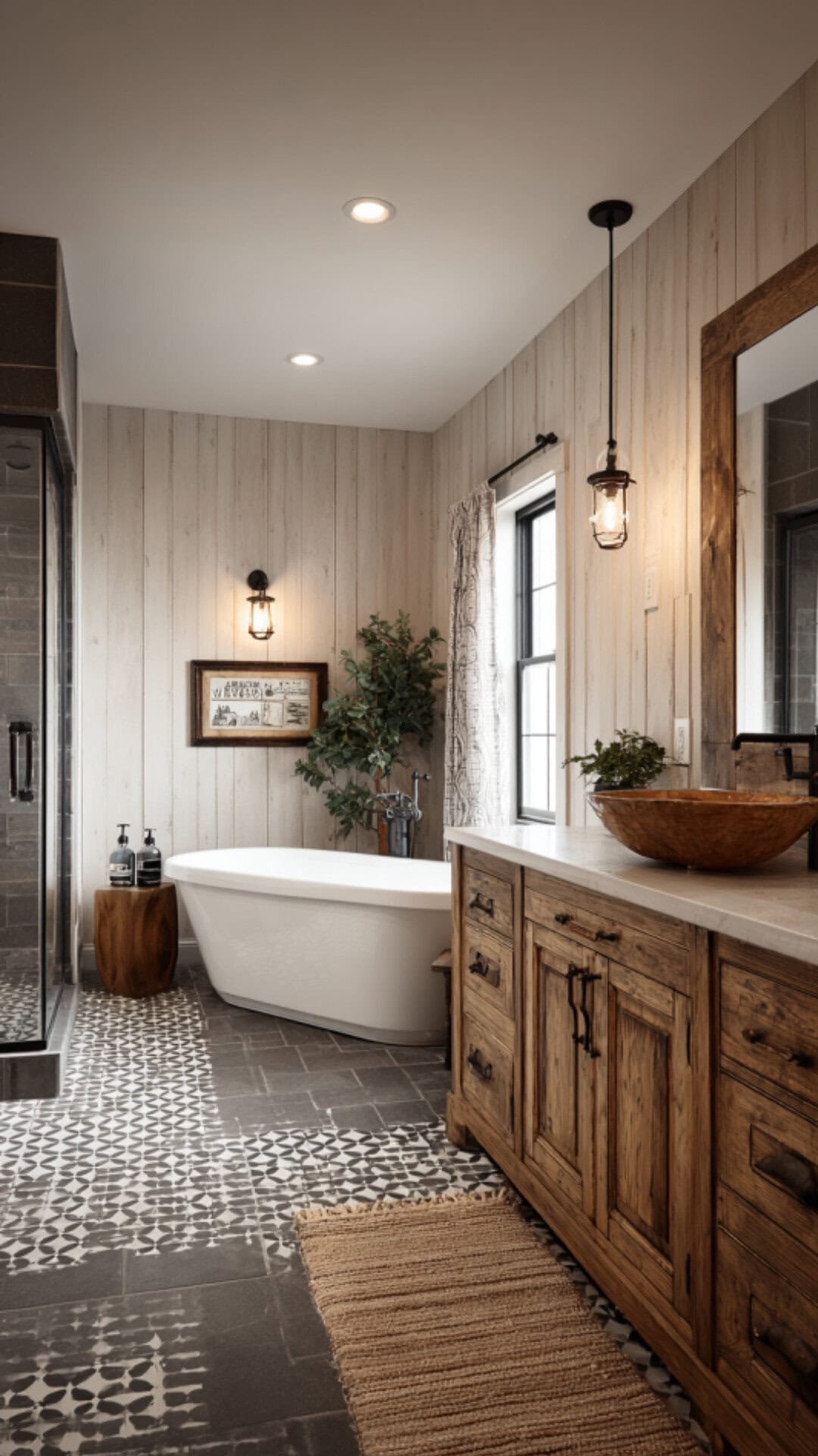 10. Farmhouse Fun Bathroom with Rustic Whimsy