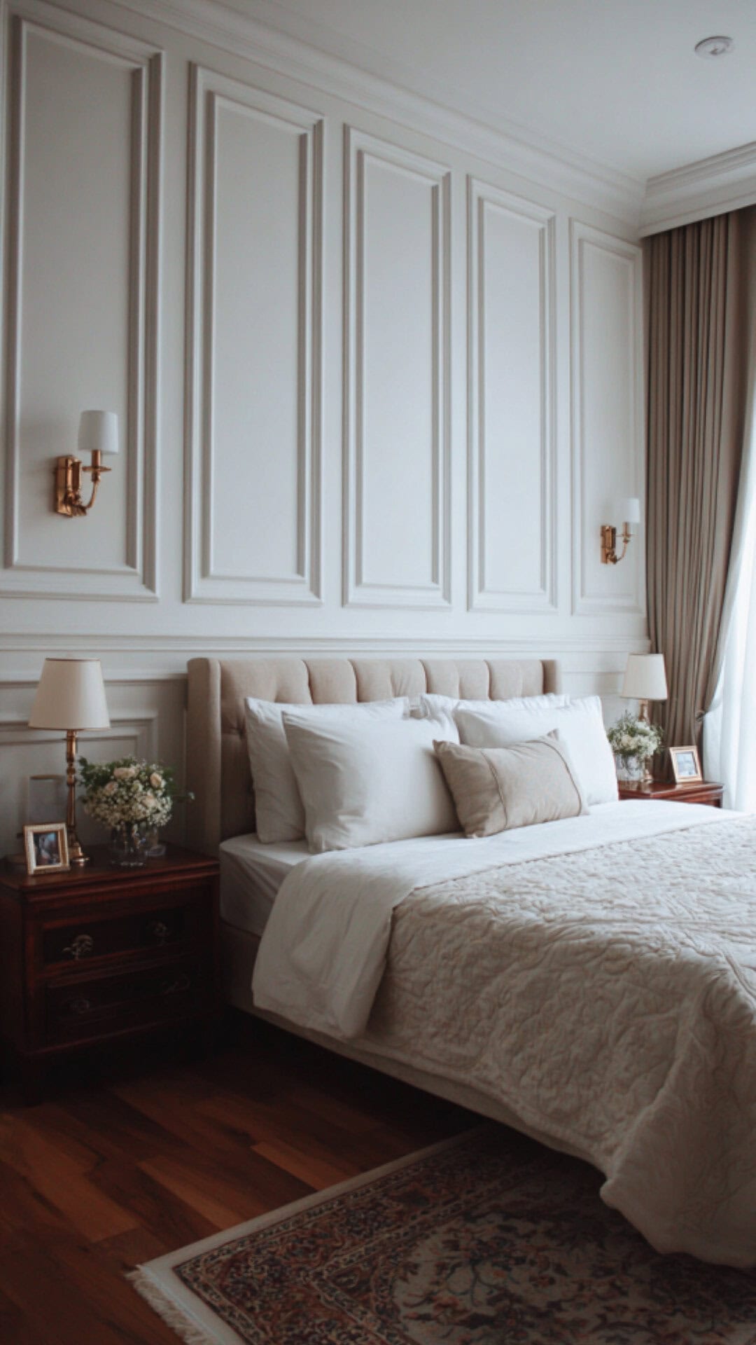 10. Vintage Simple Bedroom with Classic Touches