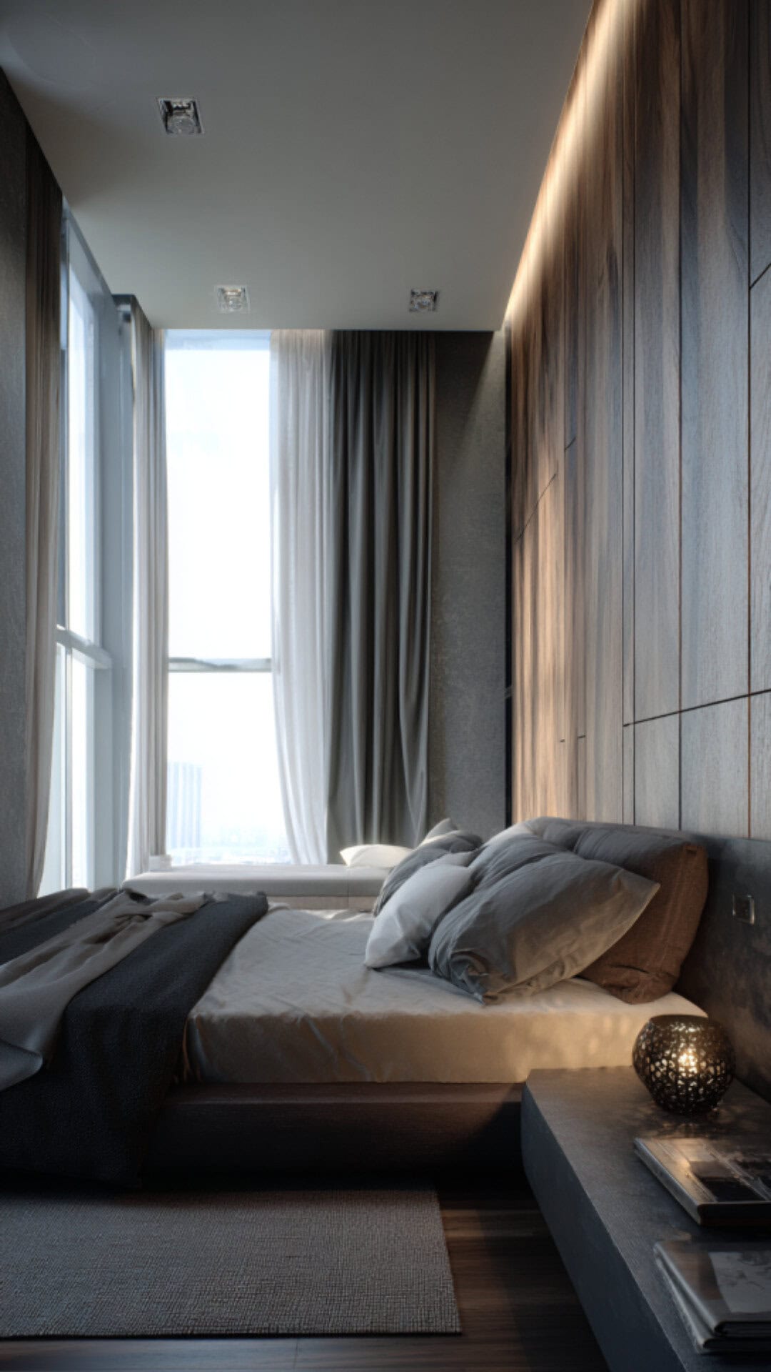 10. Modern Male Bedroom with Sharp Design