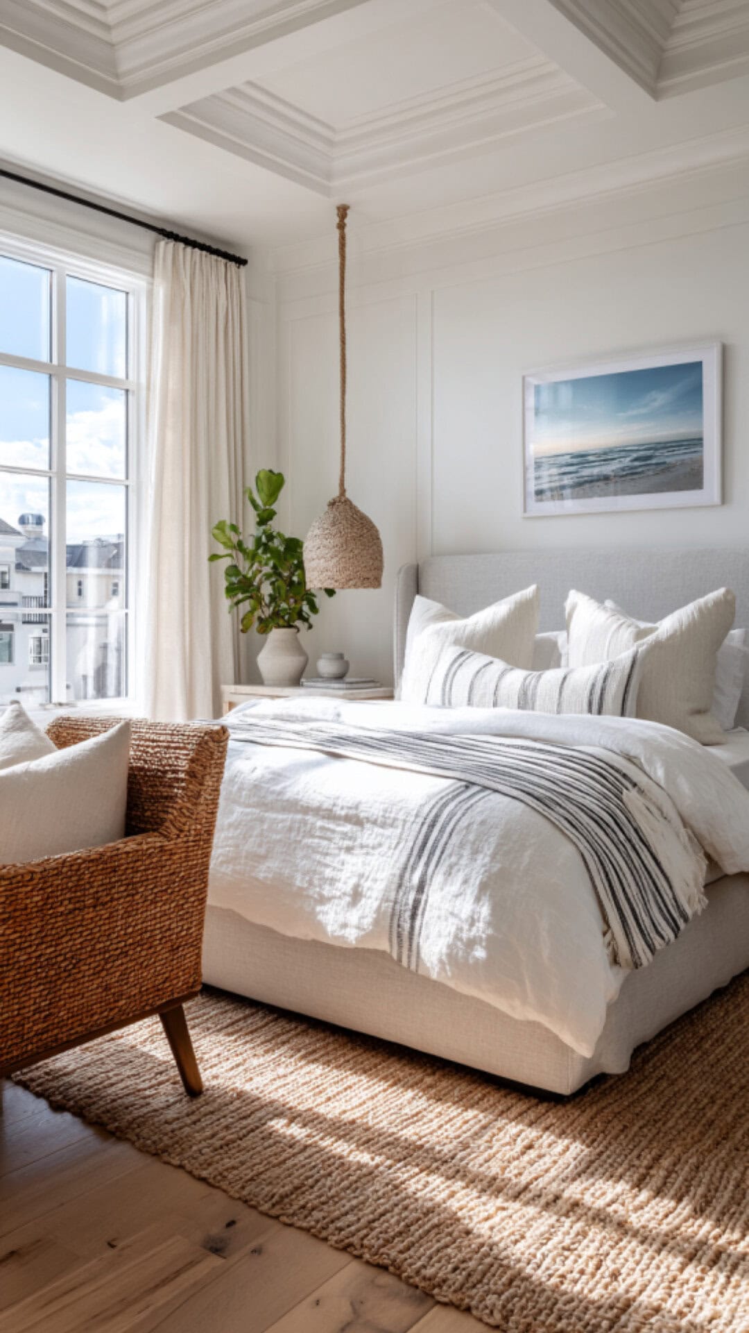 10. Coastal Western Bedroom with Breezy Warmth