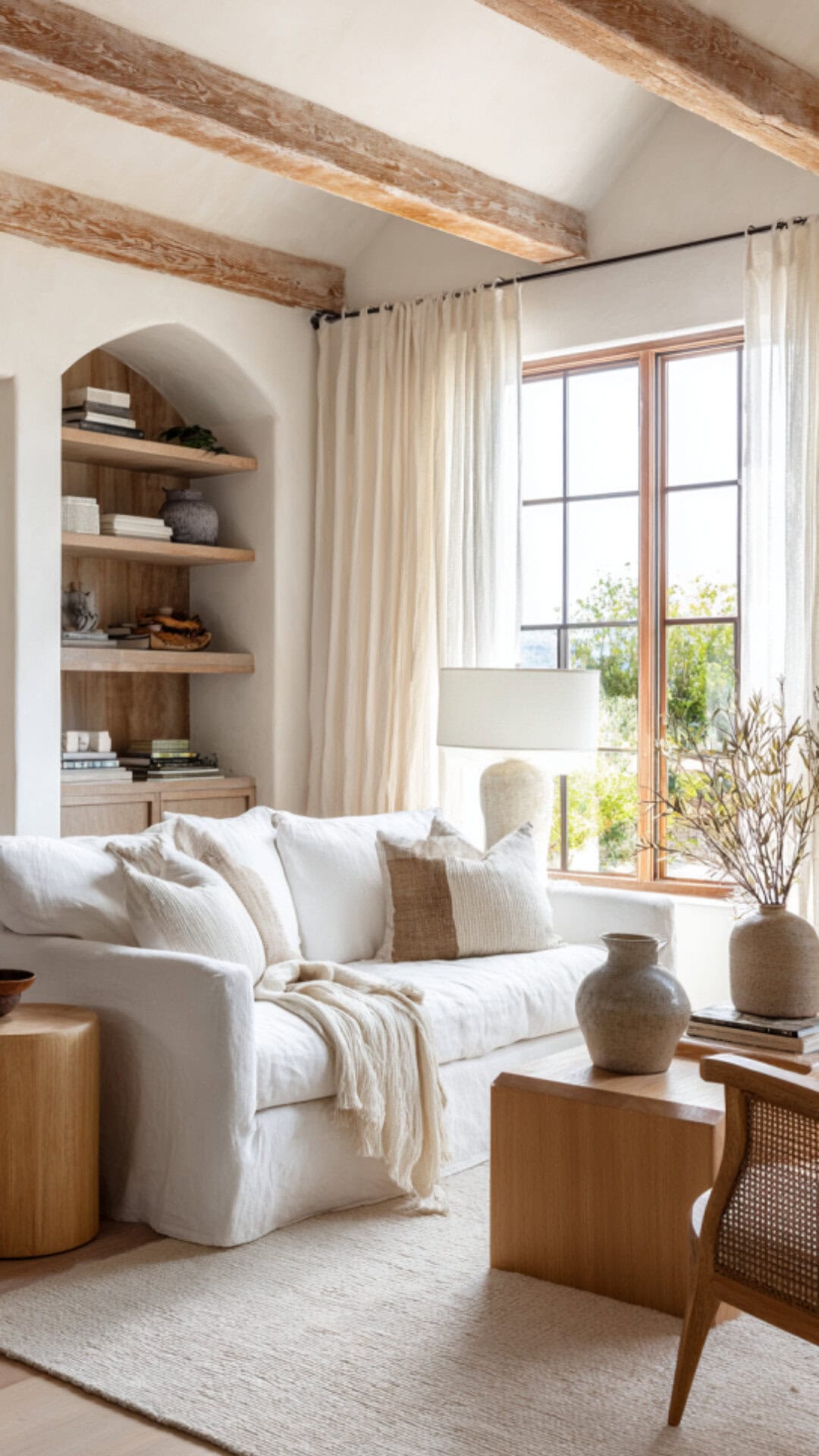 10. White Cozy House with Bright Softness