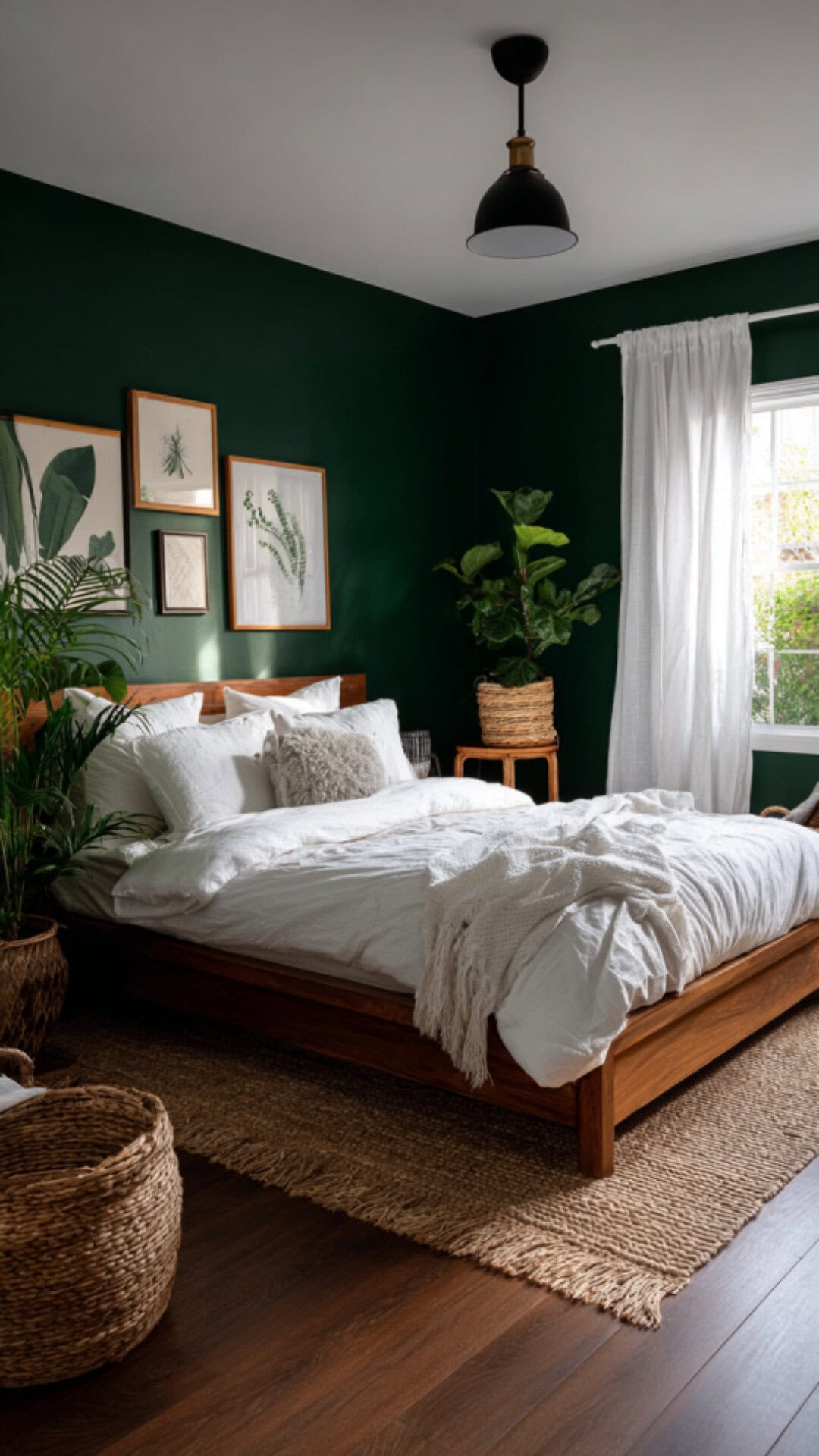 11. Dark Green Bedroom Paint for Cozy Depth