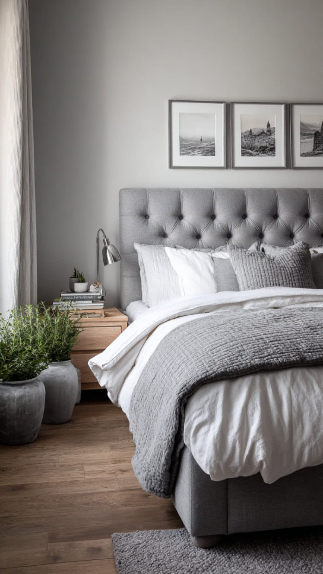 11. Grey Neutral Bedroom with Subtle Depth