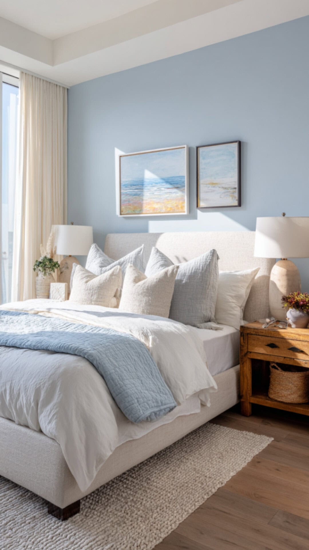 11. Bedroom with Light Blue Accent Wall