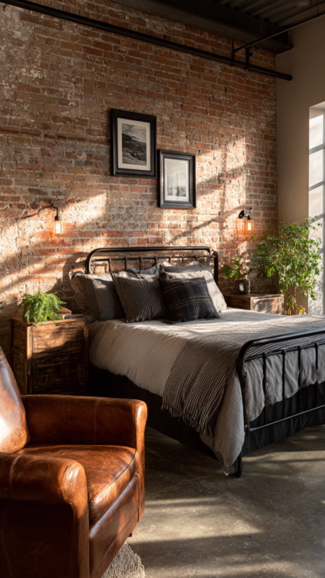 11. Industrial Bedroom Design with Urban Edge
