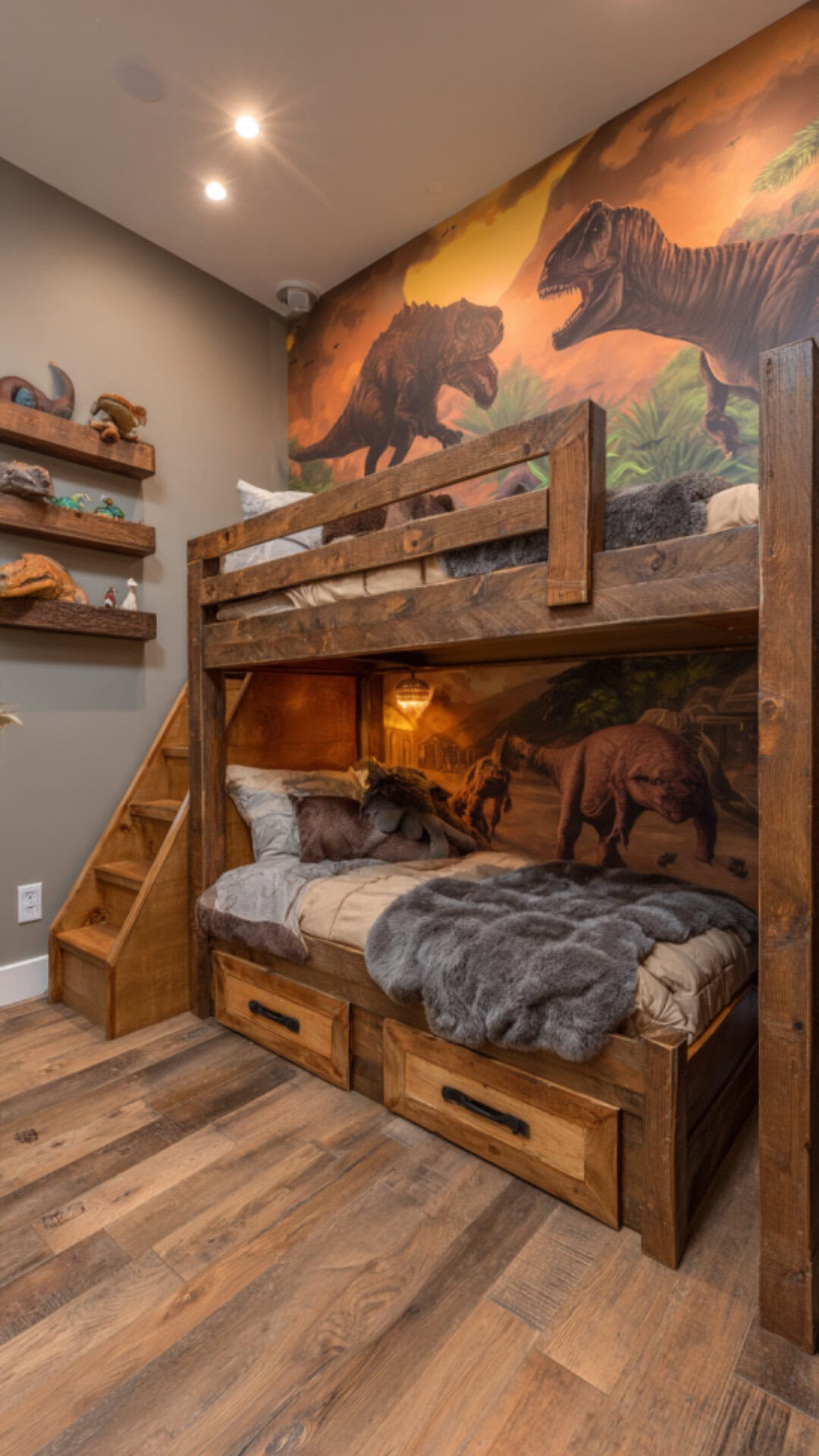 11. Dinosaur-Themed Boys Bedroom with Prehistoric Fun