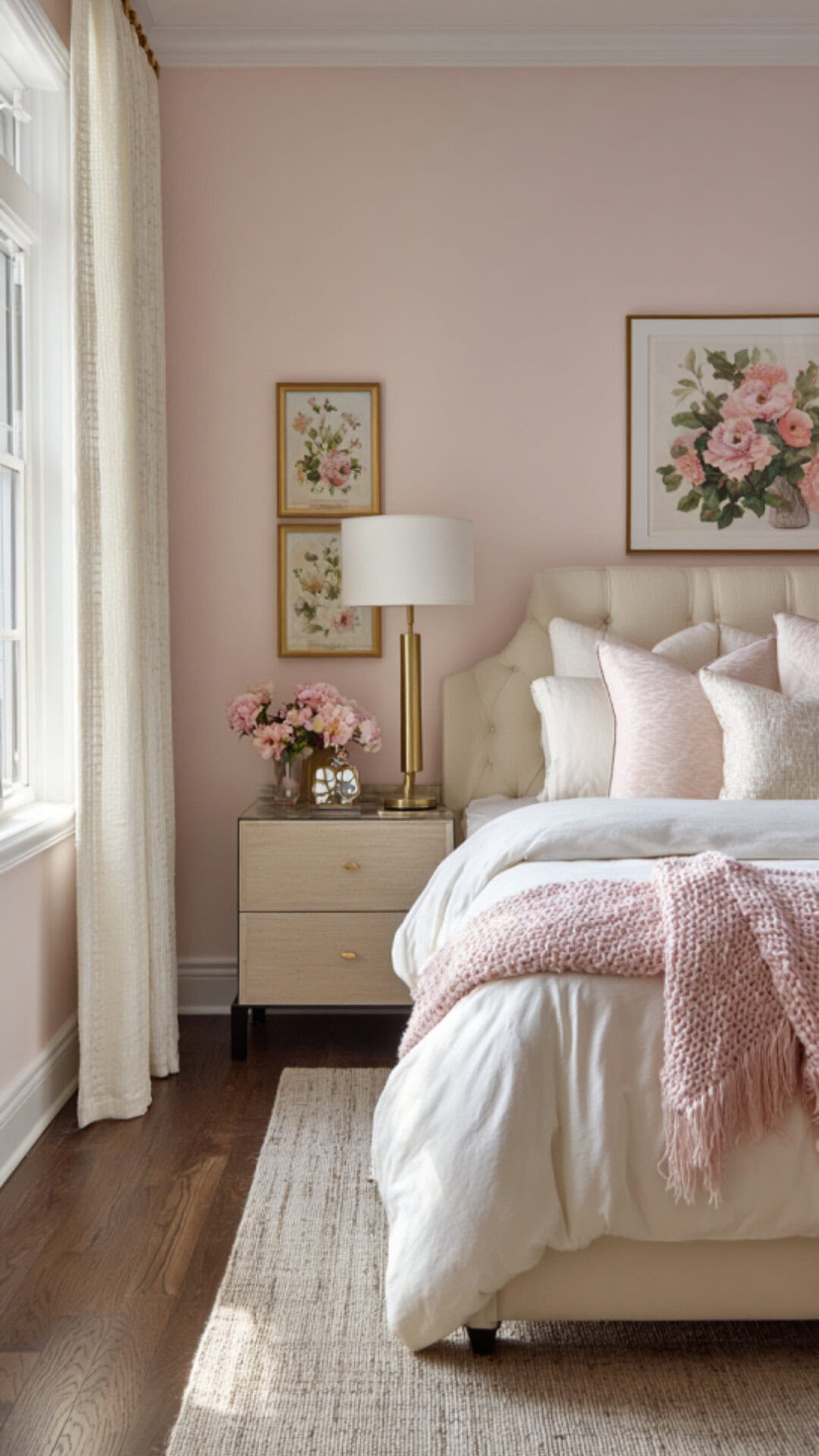 12. Pink Spare Bedroom with Soft Elegance