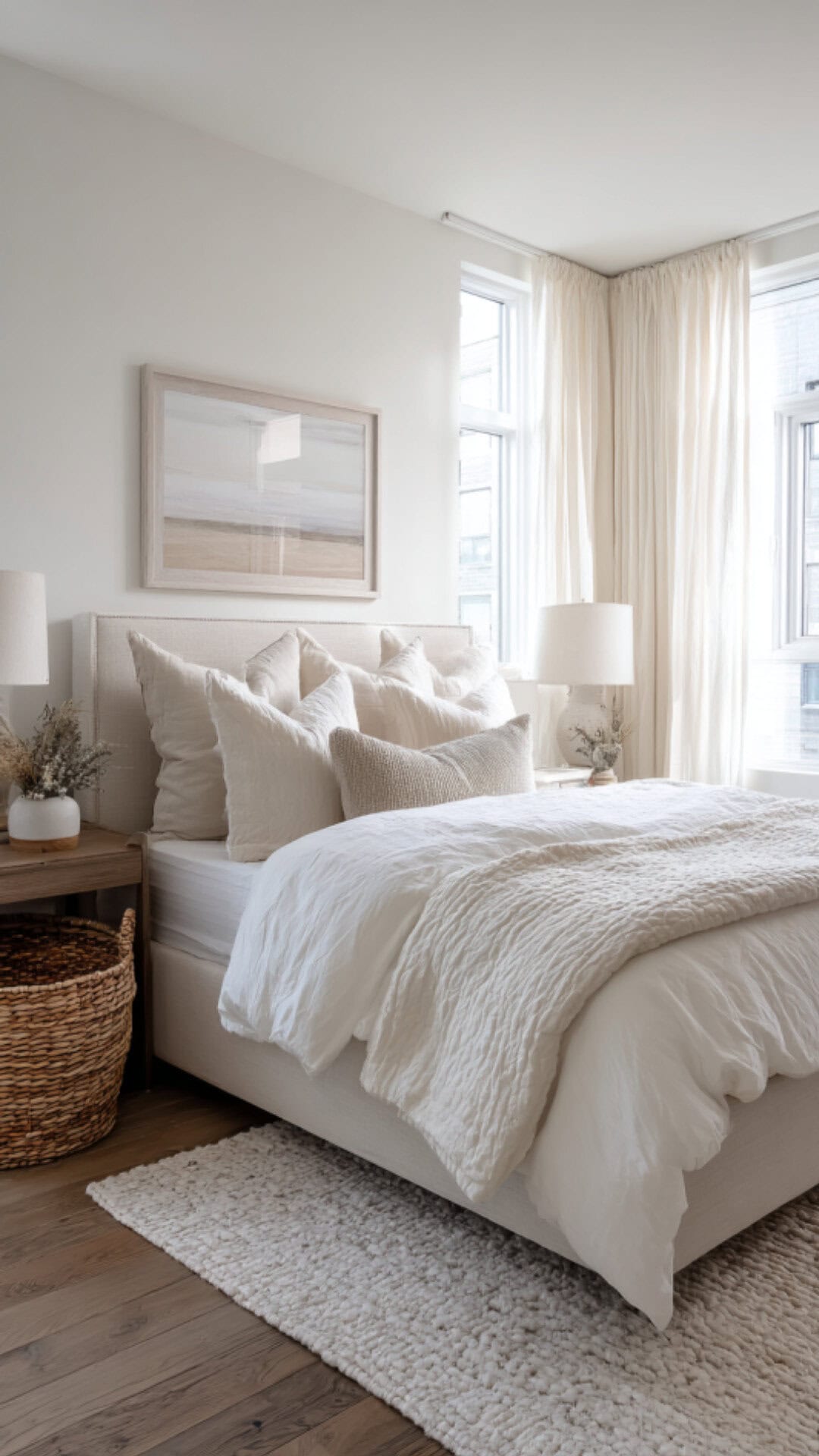 12. White Bedroom for Couples with Airy Simplicity