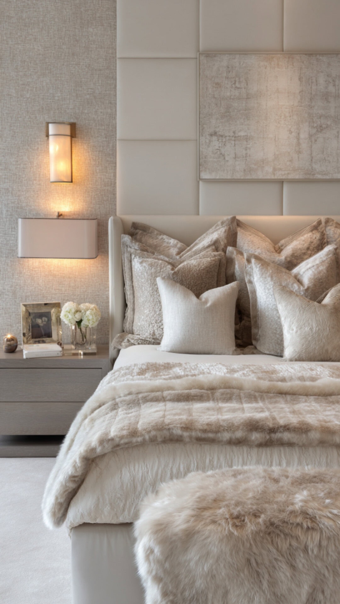 2. Beige and Cream Bedroom with Soft Elegance