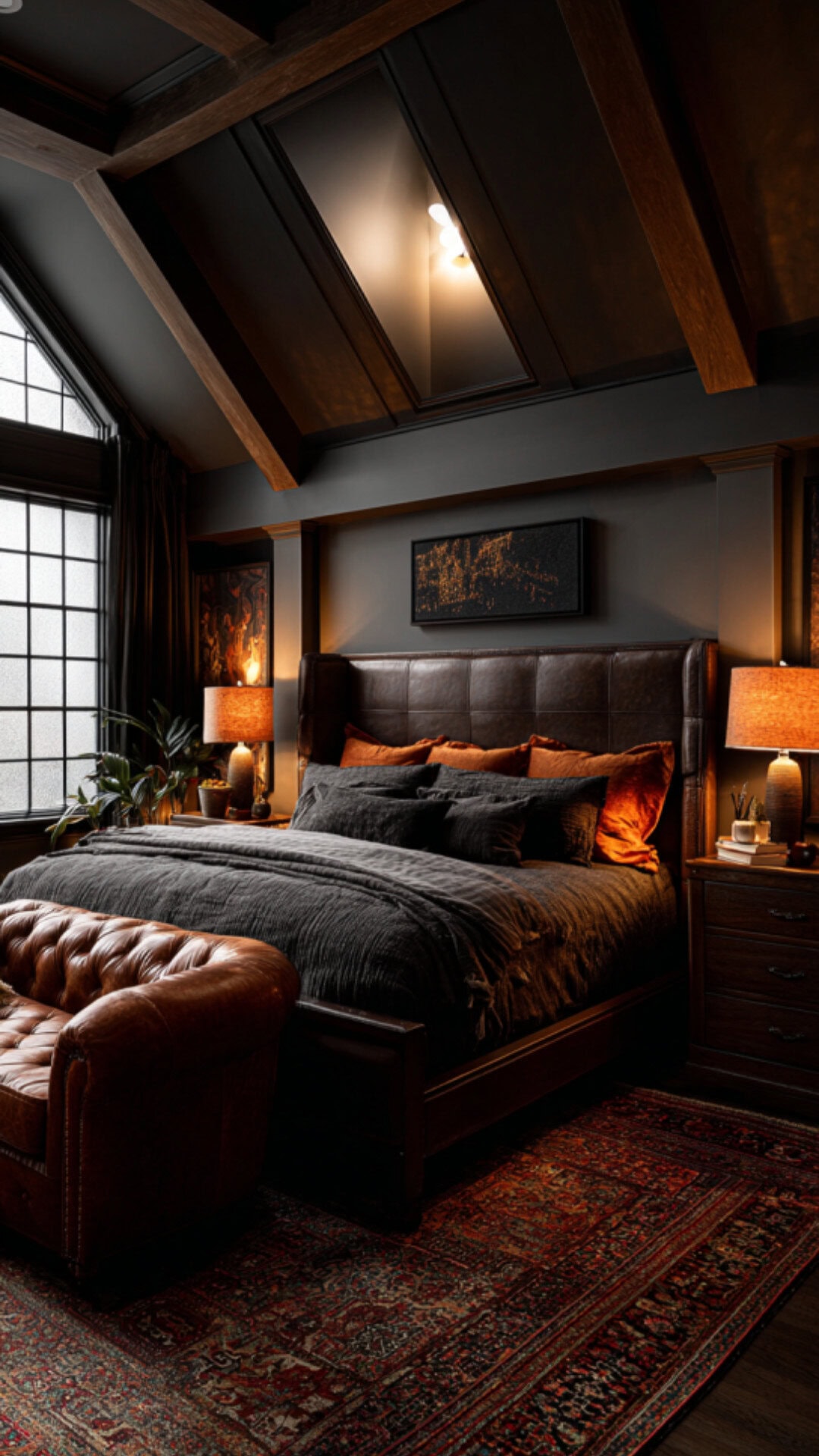 2. Dark Bedroom for Men with Moody Depth