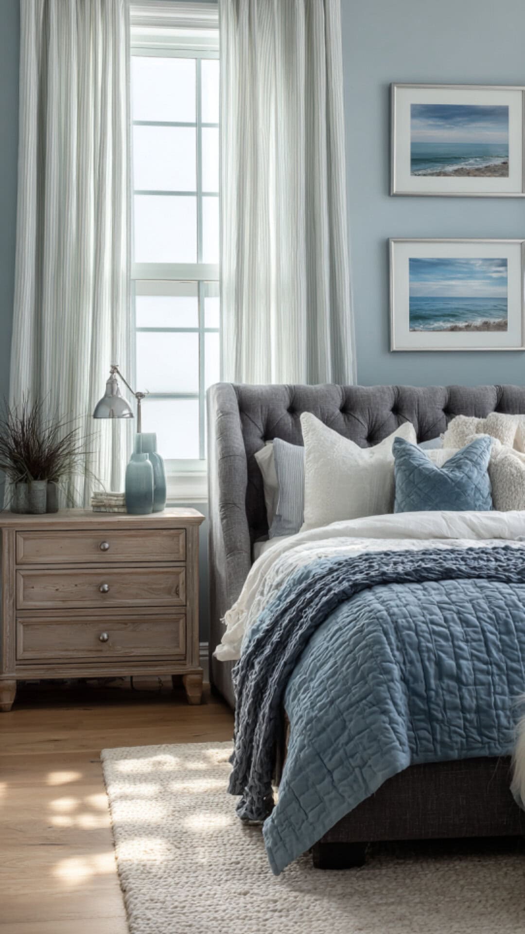 2. Blue Primary Bedroom with Serene Style