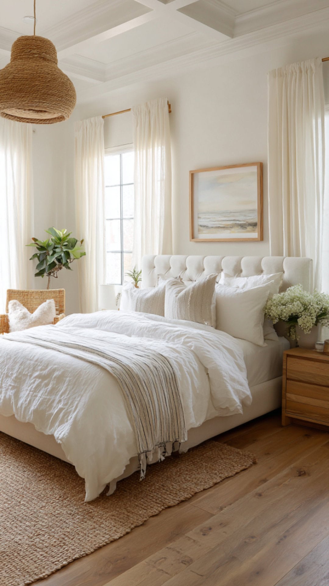 2. Coastal Neutral Bedroom with Breezy Charm