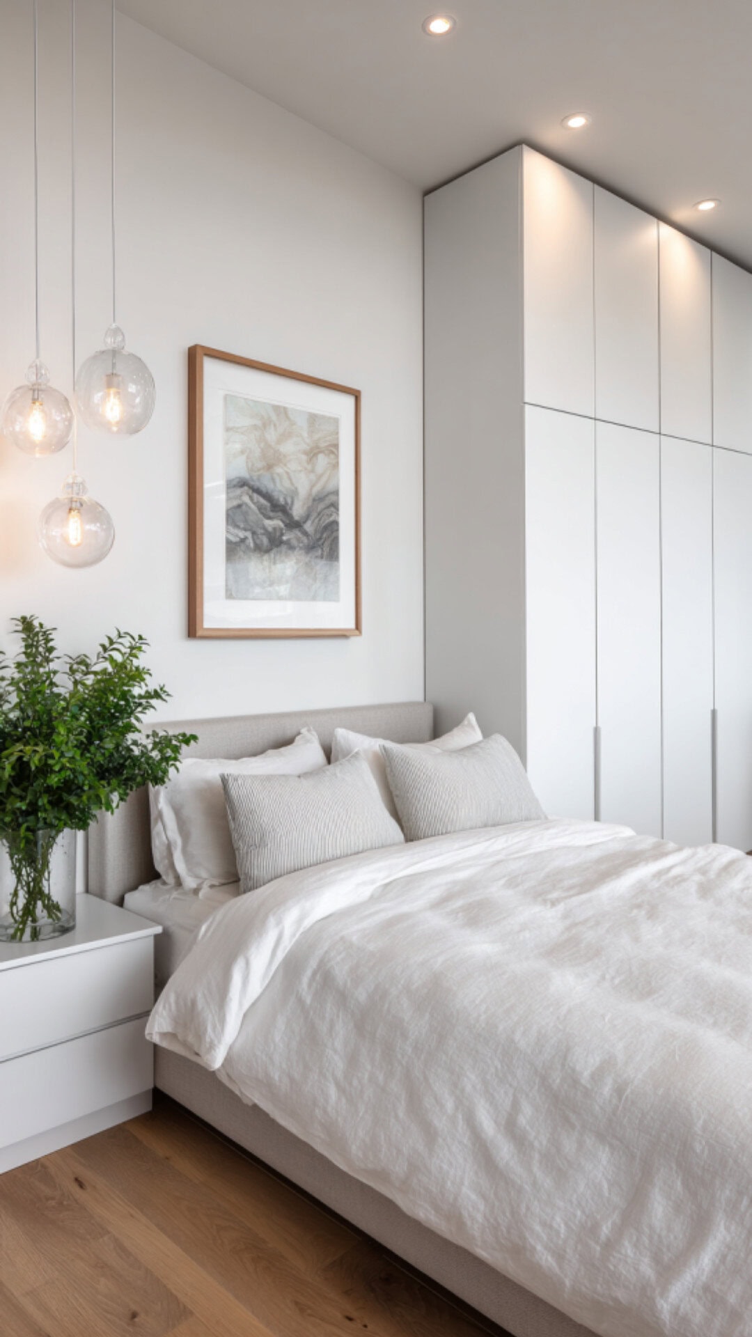 2. White Bedroom Wardrobe for a Clean Finish