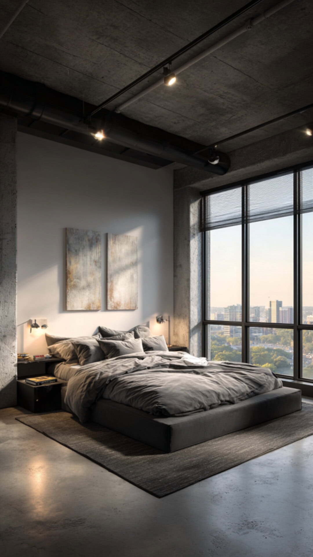 2. Modern Loft Bedroom with Sleek Style