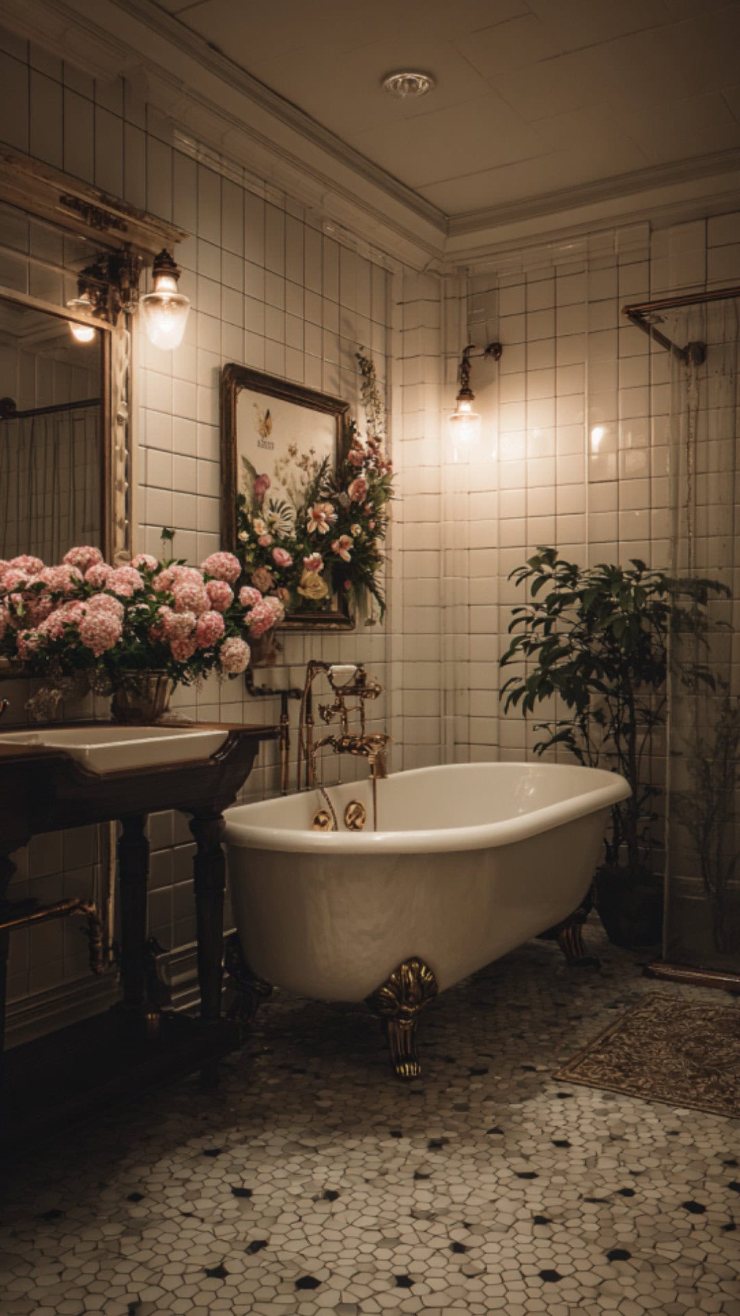 2. Bathroom Decoration with Flowers for Natural Beauty