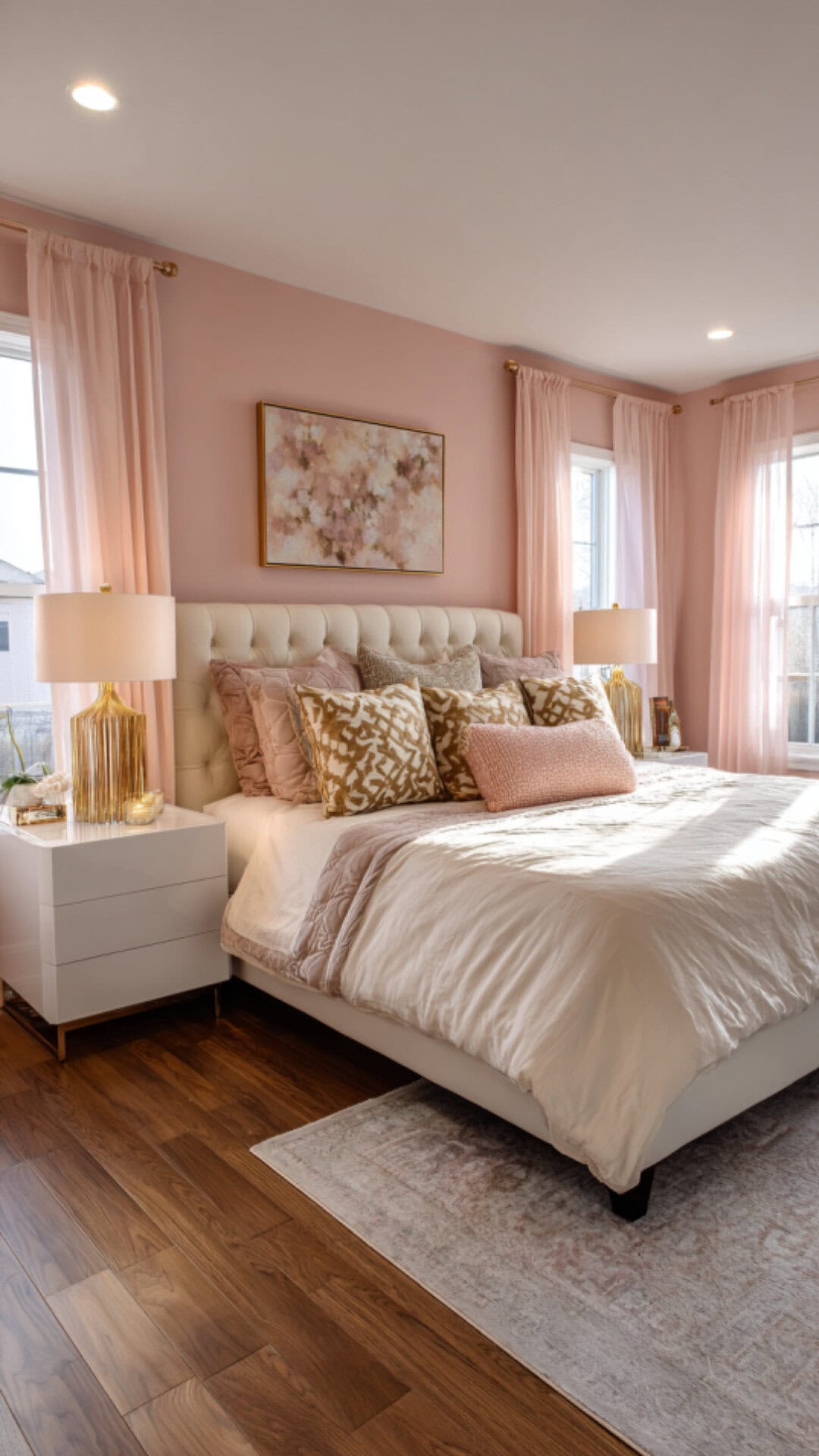 2. Pink Grown Woman Bedroom with Feminine Charm