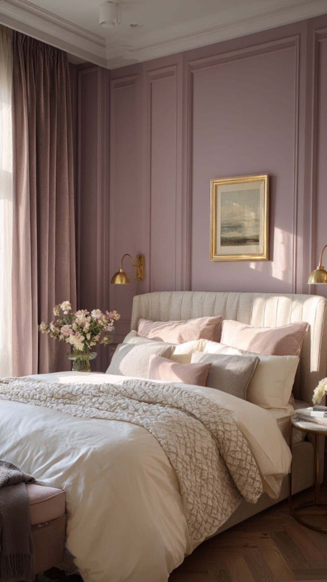 2. Mauve Bedroom Color Combination for Soft Sophistication