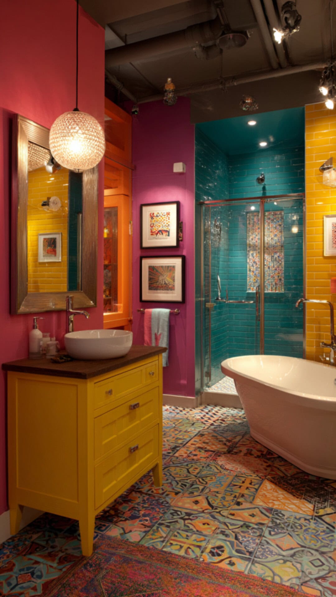 3. Colorful Fun Bathroom with Playful Charm