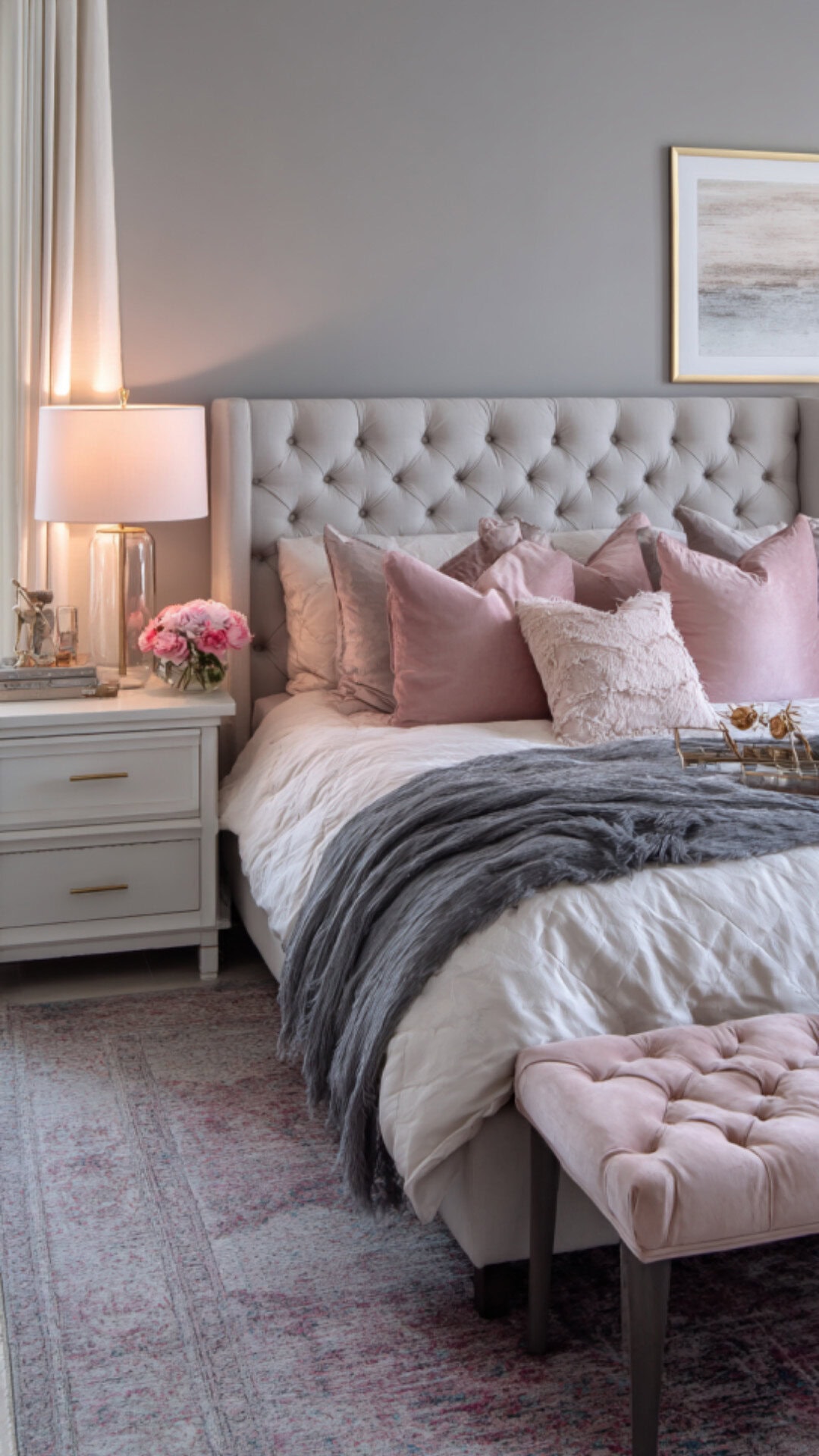 3. Grey and White Bedroom with Crisp Freshness