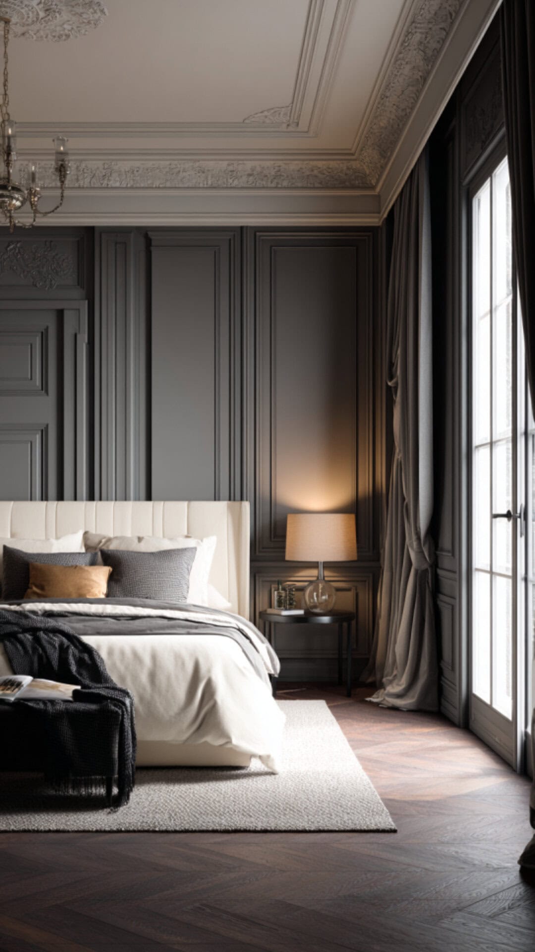 3. Modern French Bedroom with Chic Simplicity