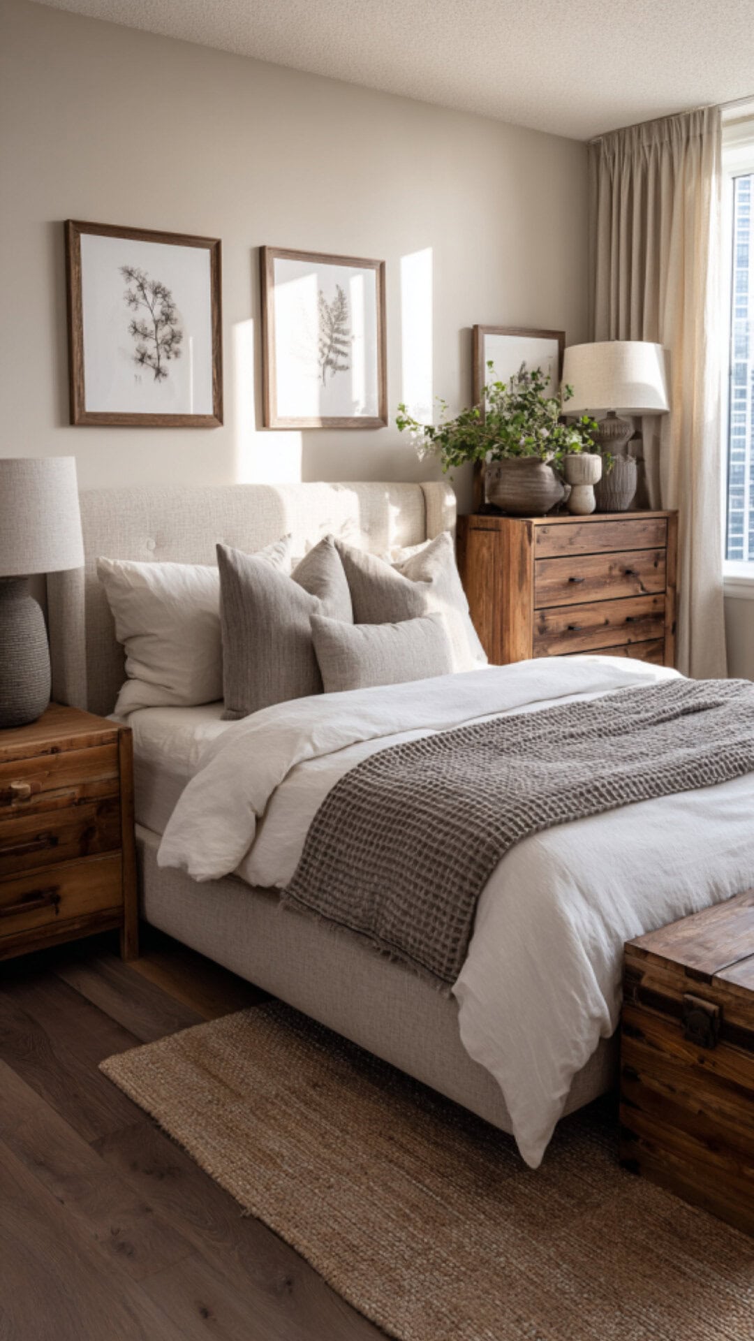3. Earthy Neutral Bedroom with Natural Warmth
