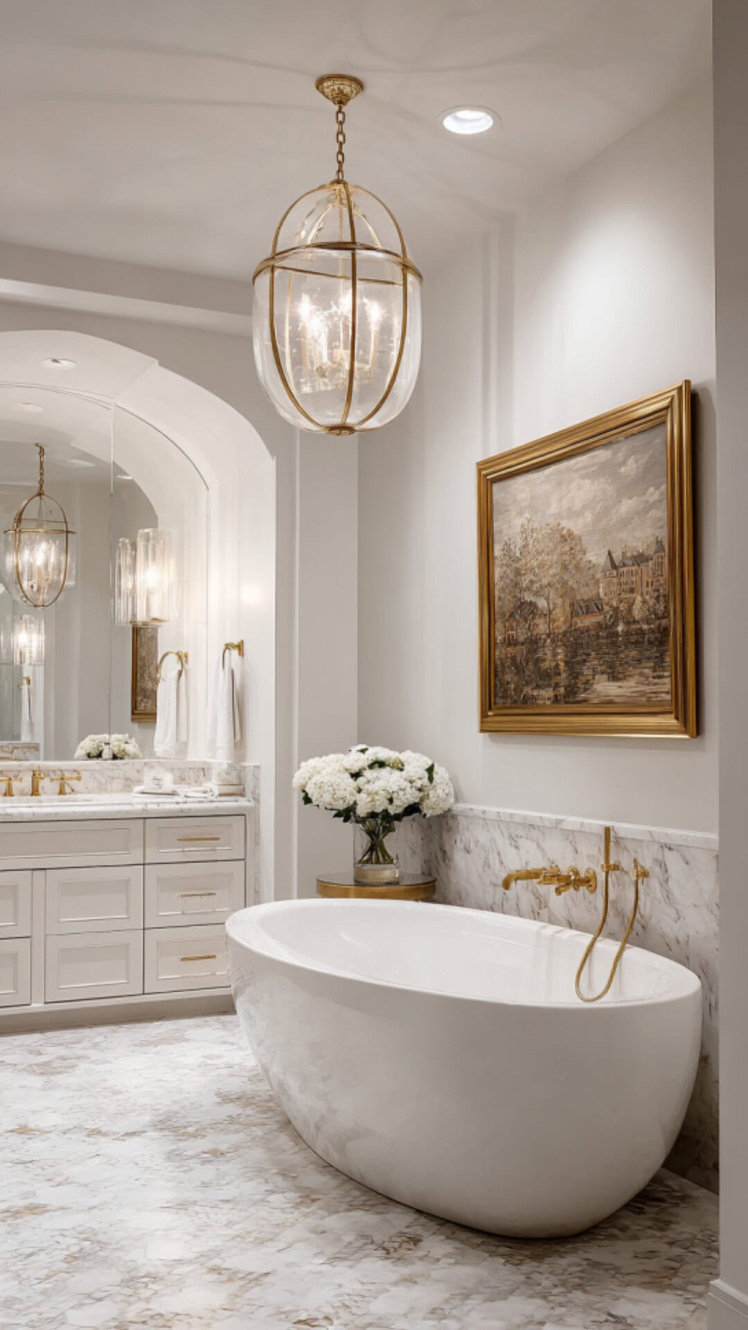3. Parisian French Bathroom with Chic Minimalism