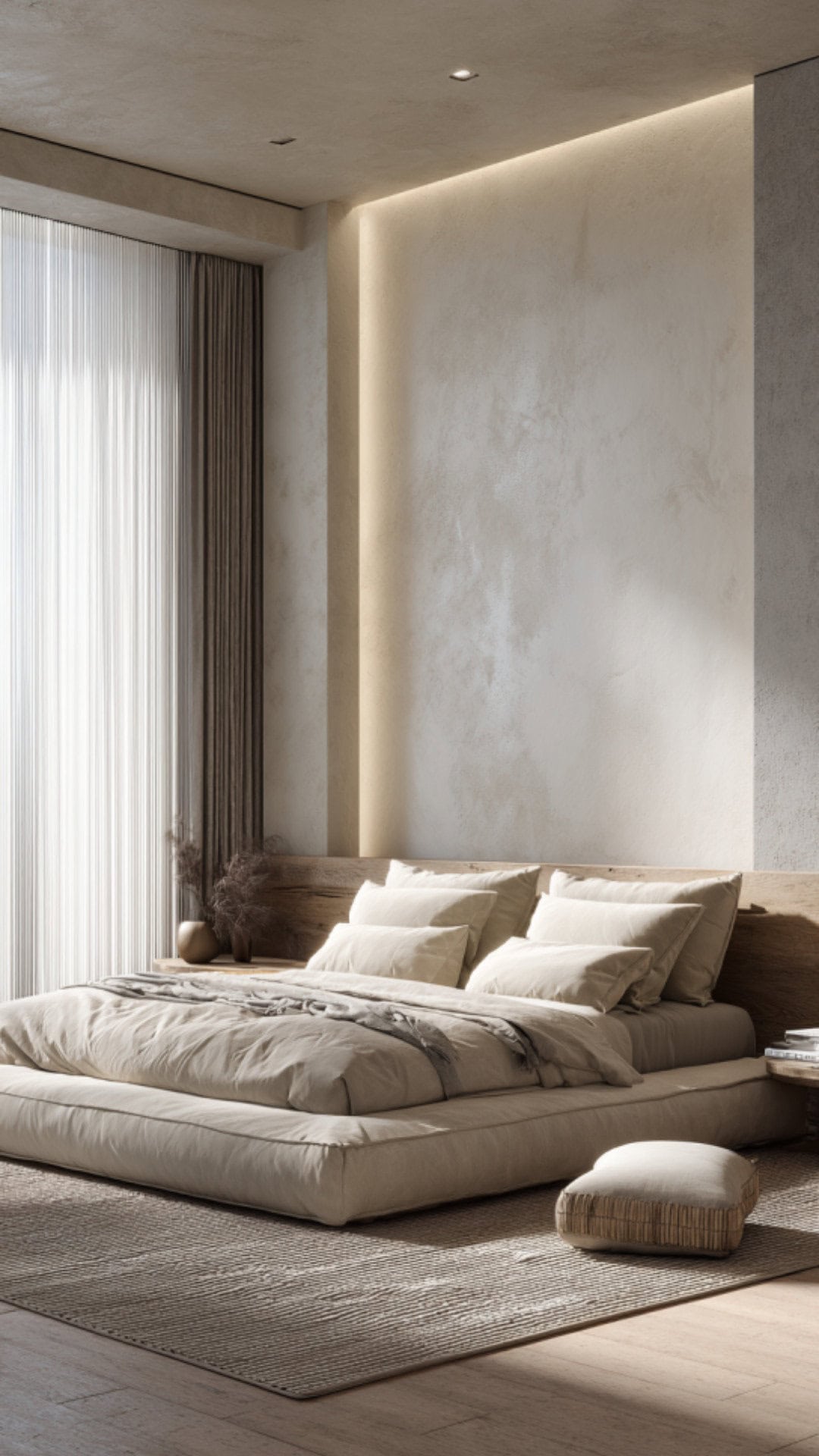 4. Minimalist Japandi Bedroom with Clean Serenity