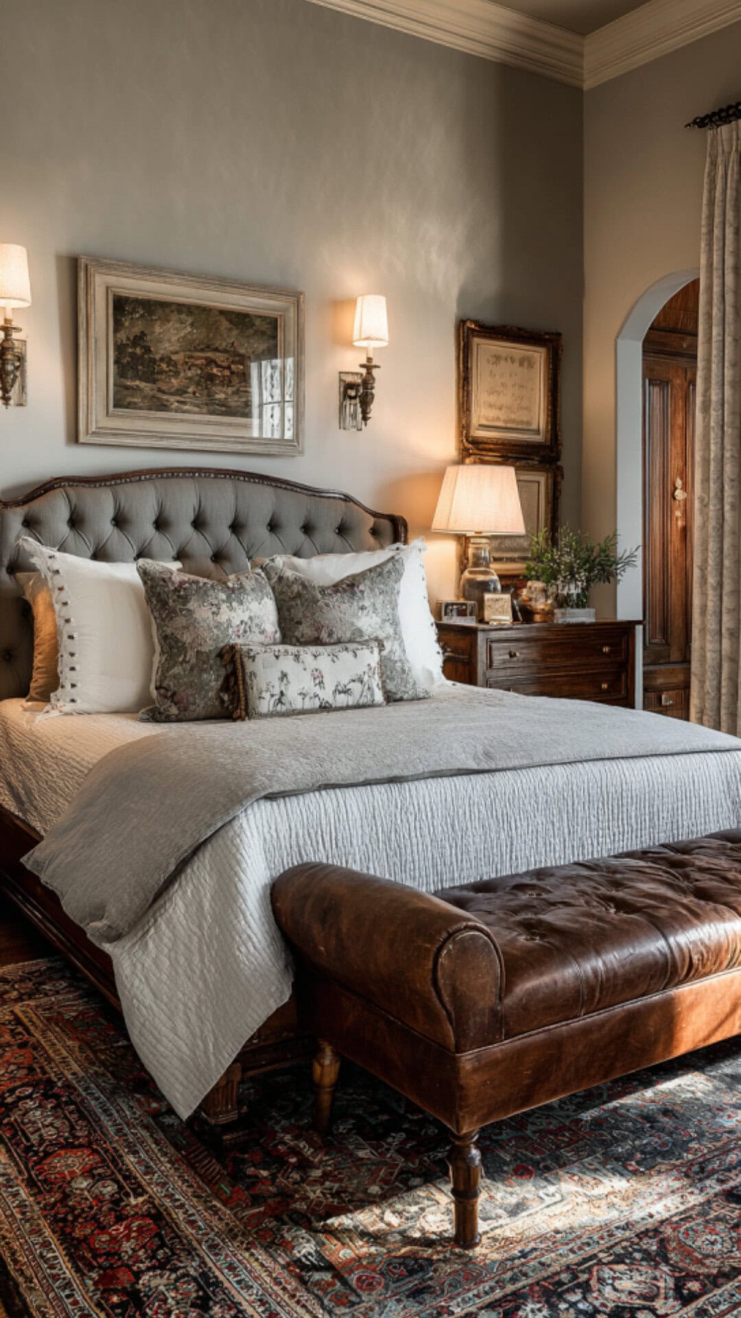 4. Vintage Eclectic Bedroom with Nostalgic Charm