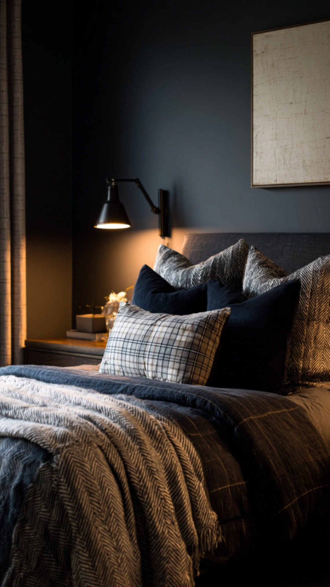 4. Moody Teen Boy Bedroom with Dark Sophistication