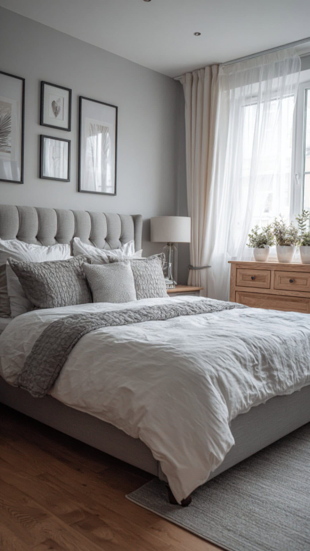 4. Grey Bedroom for Couples with Timeless Appeal
