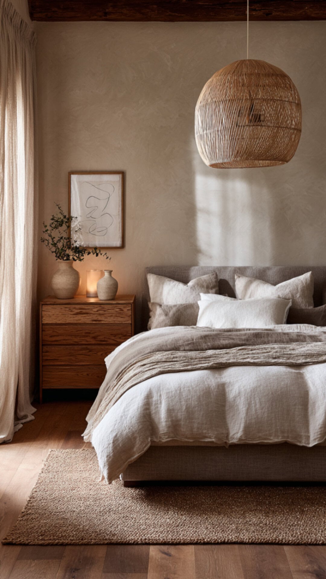 4. Brown and Beige Bedroom with Subtle Layers