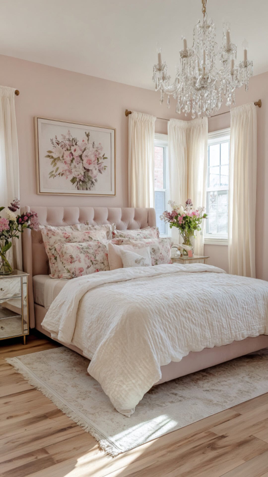 4. Feminine Romantic Bedroom with Soft Touches