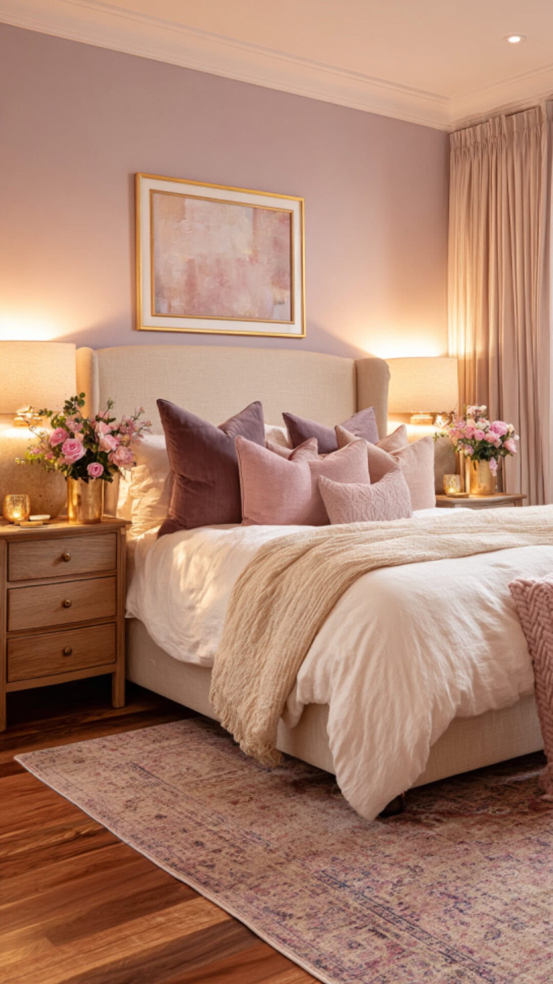 4. Pink and Purple Bedroom with Feminine Charm