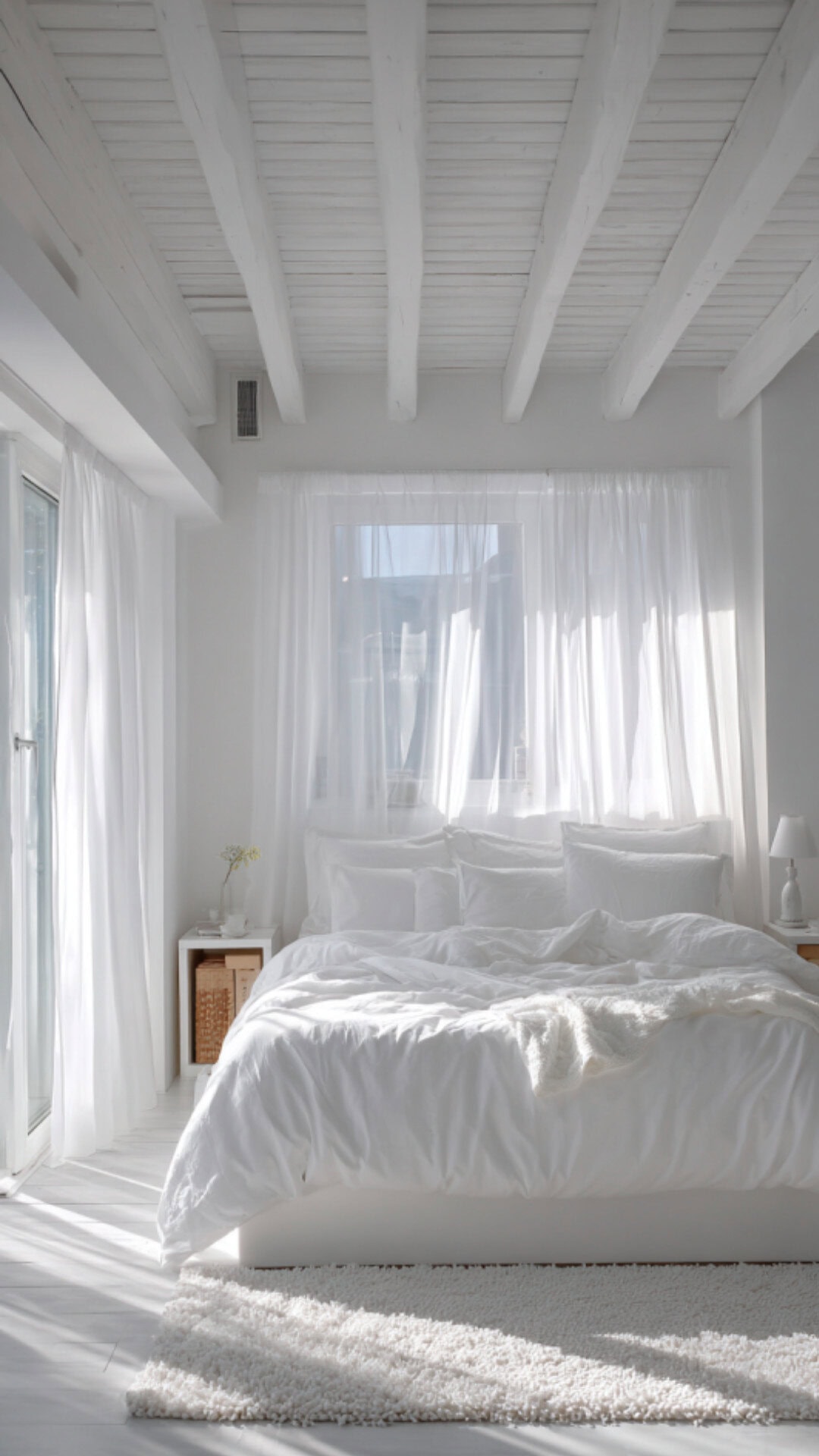 4. White Loft Bedroom with Clean Lines