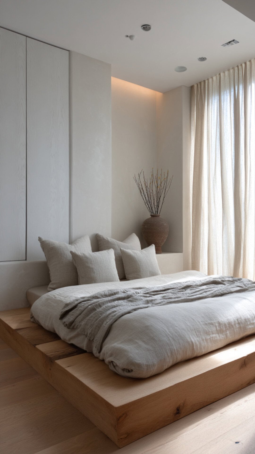 4. Minimalist Grown Woman Bedroom with Sleek Tranquility