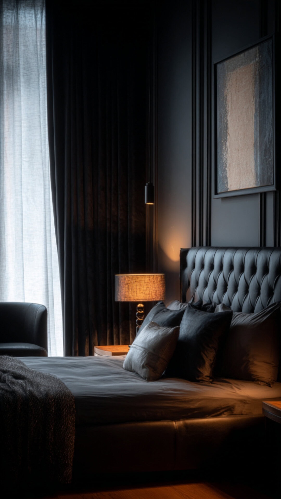 5. Black Curtains for a Bold and Dramatic Bedroom