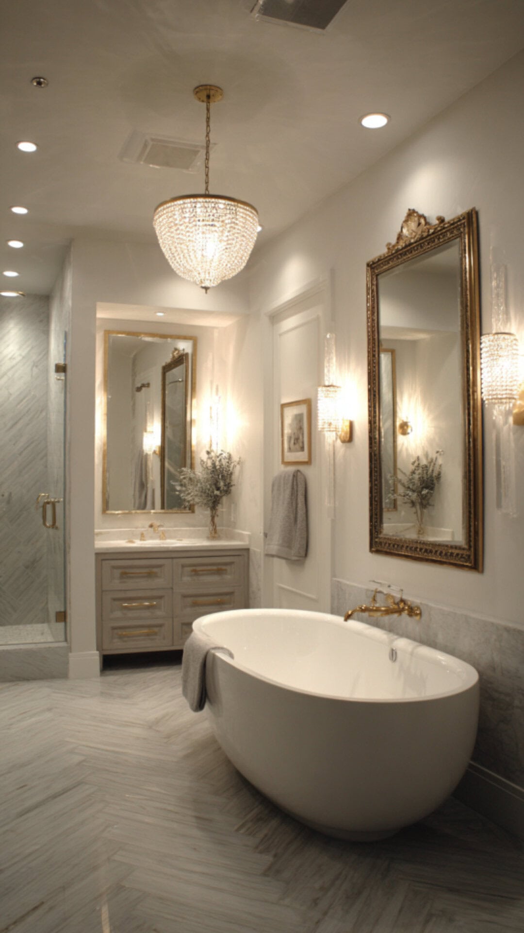 5. French Contemporary Bathroom with Chic Sophistication