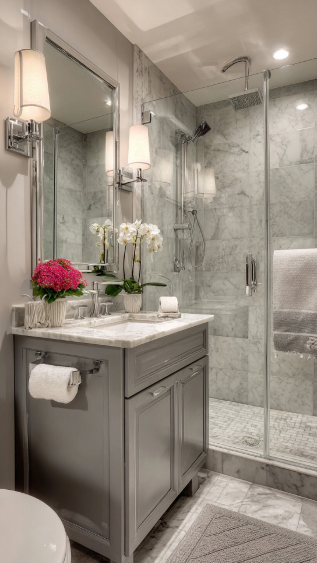 5. Gray Bathroom Paint with Modern Sophistication