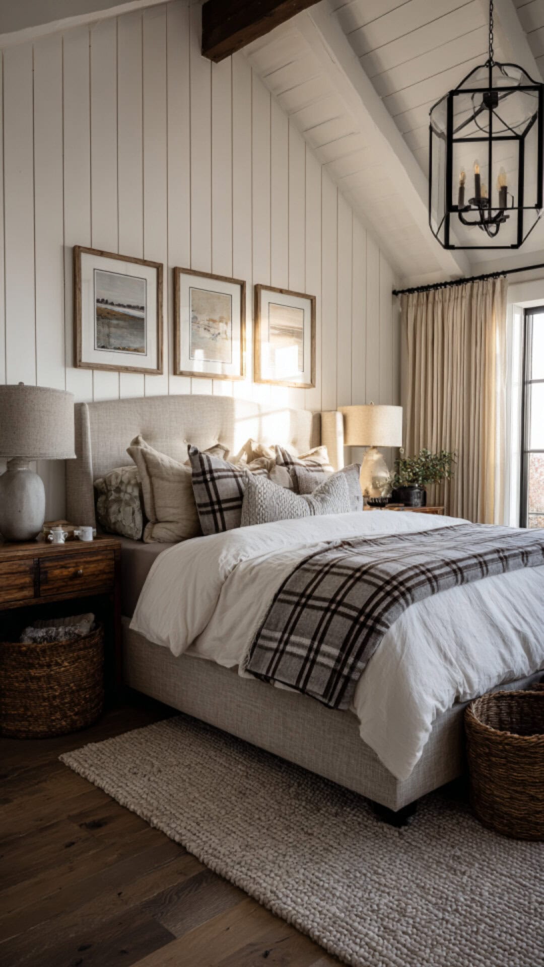 5. Farmhouse Western Bedroom with Rustic Comfort