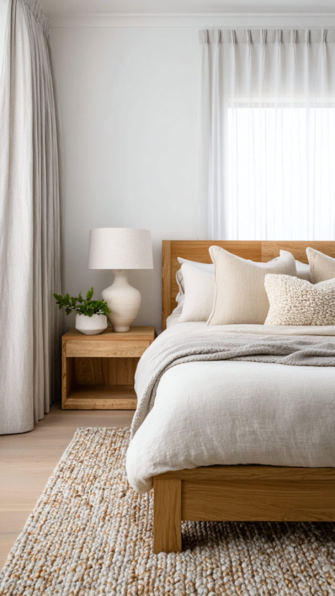 5. White Bedroom Design with Airy Freshness