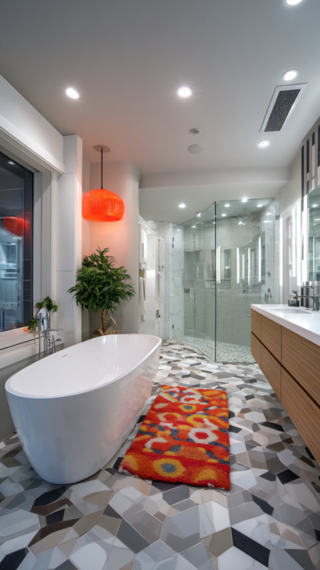 6. Modern Fun Bathroom with Sleek Personality